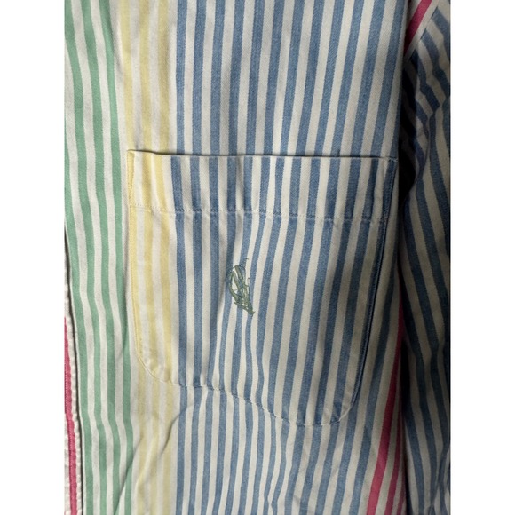 Nautica Multicolor Striped Long Sleeve Button Down Shirt Mens Large - Picture 3 of 11